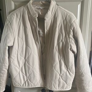 Lightweight Quilted Puffer Jacket in Cream